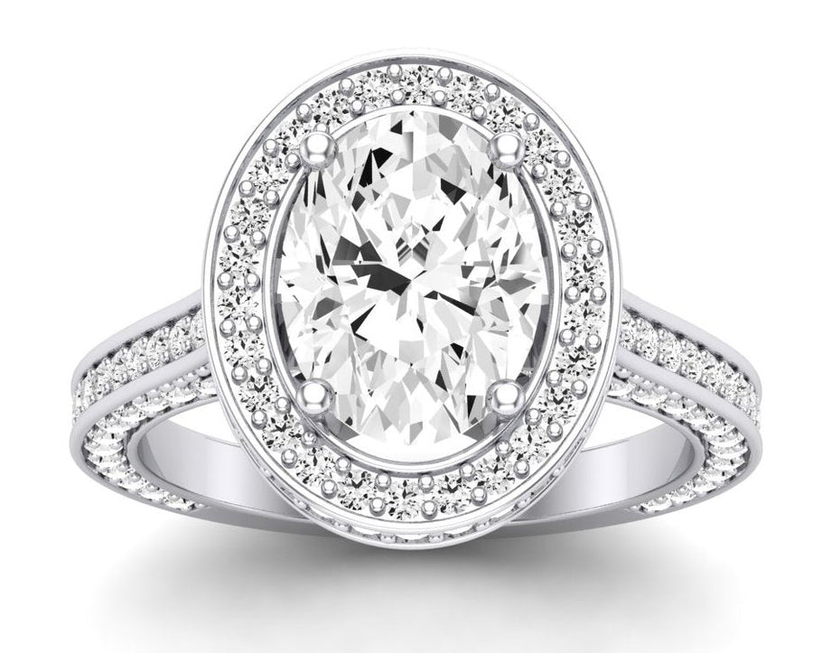 4.00 ct - Buttercup - Oval Lab Diamond Engagement Ring (IGI Certified)