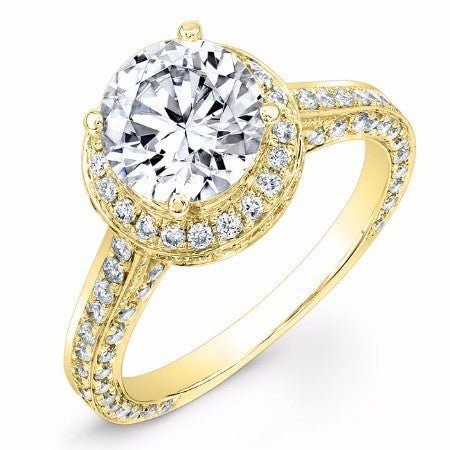 Buttercup - Round Diamond Bridal Set - BeverlyDiamonds