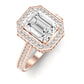 Buttercup Emerald Diamond Engagement Ring (Lab Grown Igi Cert) rosegold