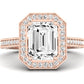 Buttercup Emerald Diamond Engagement Ring (Lab Grown Igi Cert) rosegold