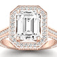 Buttercup Emerald Diamond Engagement Ring (Lab Grown Igi Cert) rosegold