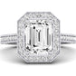 Buttercup Emerald Diamond Engagement Ring (Lab Grown Igi Cert) whitegold