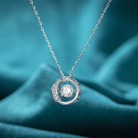 Caira Moissanite Necklace whitegold