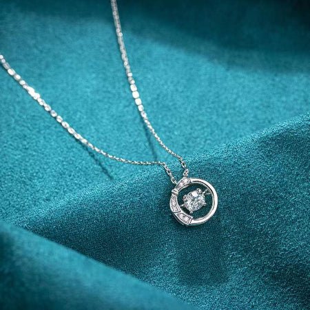 Caira Moissanite Necklace whitegold