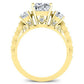 Calix Cushion Moissanite Bridal Set yellowgold