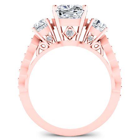 Calix Cushion Moissanite Bridal Set rosegold