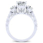 Calix Diamond Matching Band Only (engagement Ring Not Included) For Ring With Cushion Center whitegold