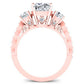 Calix Diamond Matching Band Only (engagement Ring Not Included) For Ring With Cushion Center rosegold