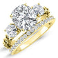 Calix Diamond Matching Band Only (engagement Ring Not Included) For Ring With Cushion Center yellowgold