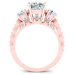 Calix Cushion Diamond Bridal Set (Lab Grown Igi Cert) rosegold