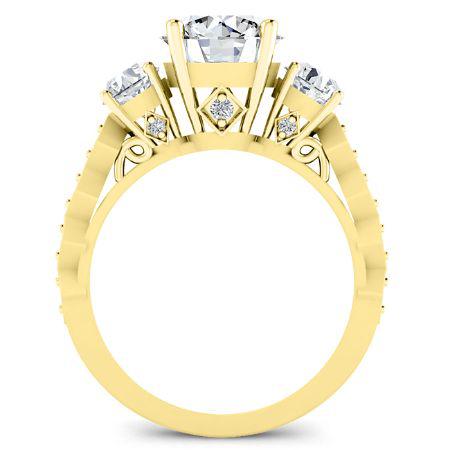 Calix Round Diamond Bridal Set (Lab Grown Igi Cert) yellowgold