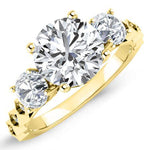 Calix Diamond Matching Band Only (engagement Ring Not Included) For Ring With Round Center yellowgold