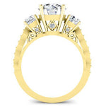 Calix Diamond Matching Band Only (engagement Ring Not Included) For Ring With Round Center yellowgold