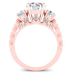 Calix Diamond Matching Band Only (engagement Ring Not Included) For Ring With Round Center rosegold