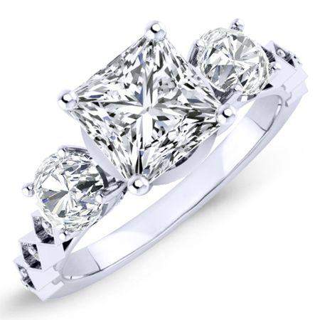 4.00 ct - Calix - Princess Lab Diamond Engagement Ring (IGI Certified)