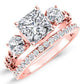 Calix Princess Moissanite Bridal Set rosegold