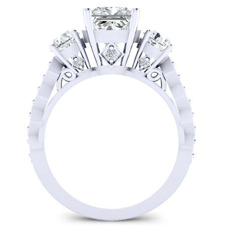 Calix Princess Moissanite Engagement Ring whitegold