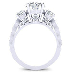 Calix Round Moissanite Engagement Ring whitegold