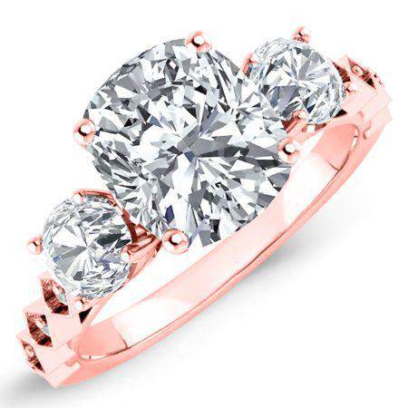 Calix Cushion Diamond Engagement Ring (Lab Grown Igi Cert) rosegold
