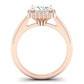 Calla Lily Diamond Matching Band Only (does Not Include Engagement Ring) For Ring With Emerald Center rosegold