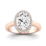 Calla Lily Diamond Matching Band Only (does Not Include Engagement Ring) For Ring With Oval Center rosegold