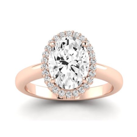 Calla Lily Diamond Matching Band Only (does Not Include Engagement Ring) For Ring With Oval Center rosegold