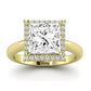 Calla Lily Diamond Matching Band Only (does Not Include Engagement Ring) For Ring With Princess Center yellowgold