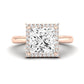 Calla Lily Diamond Matching Band Only (does Not Include Engagement Ring) For Ring With Princess Center rosegold