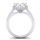 Calla Lily Diamond Matching Band Only (does Not Include Engagement Ring) For Ring With Princess Center whitegold