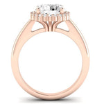 Calla Lily Diamond Matching Band Only (does Not Include Engagement Ring) For Ring With Round Center rosegold