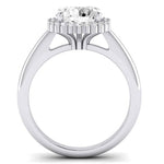 Calla Lily Diamond Matching Band Only (does Not Include Engagement Ring) For Ring With Round Center whitegold