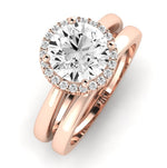 Calla Lily Diamond Matching Band Only (does Not Include Engagement Ring) For Ring With Round Center rosegold