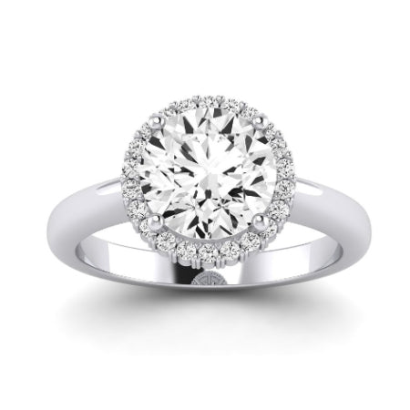Calla Lily Diamond Matching Band Only (does Not Include Engagement Ring) For Ring With Round Center whitegold
