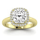 Calla Lily Diamond Matching Band Only (does Not Include Engagement Ring) For Ring With Cushion Center yellowgold