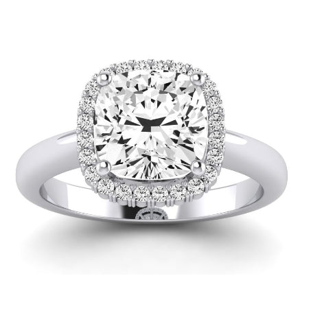 Calla Lily Diamond Matching Band Only (does Not Include Engagement Ring) For Ring With Cushion Center whitegold