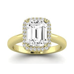Calla Lily Diamond Matching Band Only (does Not Include Engagement Ring) For Ring With Emerald Center yellowgold