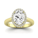 Calla Lily Diamond Matching Band Only (does Not Include Engagement Ring) For Ring With Oval Center yellowgold