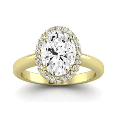 Calla Lily Diamond Matching Band Only (does Not Include Engagement Ring) For Ring With Oval Center yellowgold