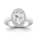 Calla Lily Diamond Matching Band Only (does Not Include Engagement Ring) For Ring With Oval Center whitegold