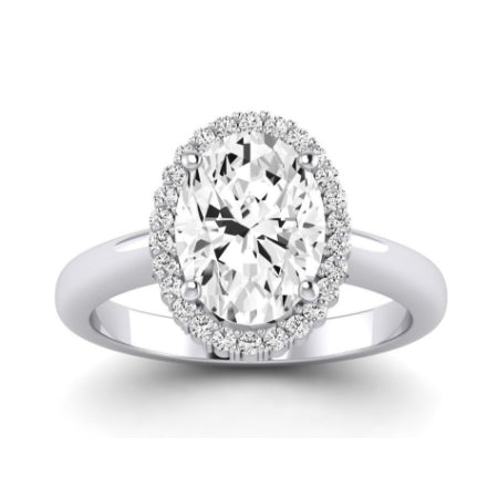 Calla Lily Diamond Matching Band Only (does Not Include Engagement Ring) For Ring With Oval Center whitegold