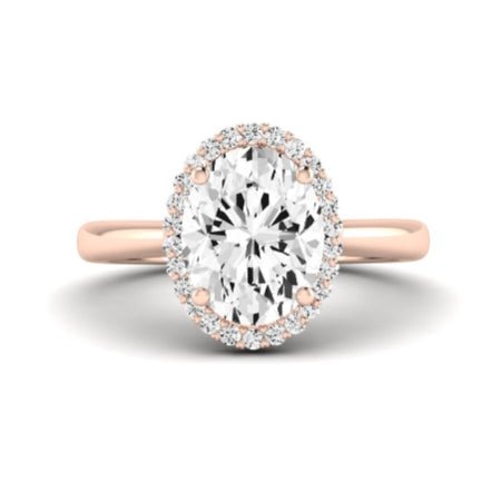 Calla Lily Diamond Matching Band Only (does Not Include Engagement Ring) For Ring With Oval Center rosegold