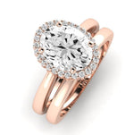 Calla Lily Diamond Matching Band Only (does Not Include Engagement Ring) For Ring With Oval Center rosegold