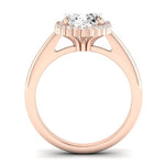 Calla Lily Diamond Matching Band Only (does Not Include Engagement Ring) For Ring With Oval Center rosegold