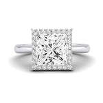 Calla Lily Diamond Matching Band Only (does Not Include Engagement Ring) For Ring With Princess Center whitegold
