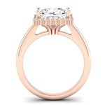 Calla Lily Diamond Matching Band Only (does Not Include Engagement Ring) For Ring With Princess Center rosegold