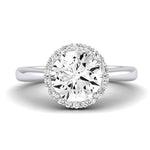 Calla Lily Diamond Matching Band Only (does Not Include Engagement Ring) For Ring With Round Center whitegold