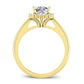 Callalily Cushion Diamond Bridal Set (Lab Grown Igi Cert) yellowgold