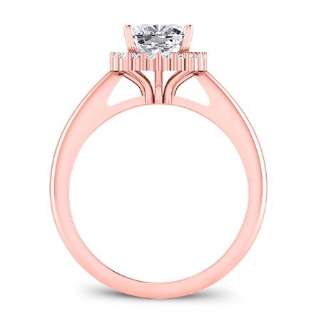 Callalily Cushion Diamond Engagement Ring (Lab Grown Igi Cert) rosegold