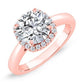 Callalily Cushion Moissanite Bridal Set rosegold