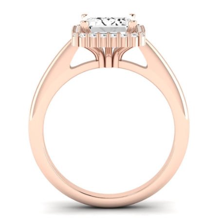 Callalily Emerald Diamond Bridal Set (Lab Grown Igi Cert) rosegold